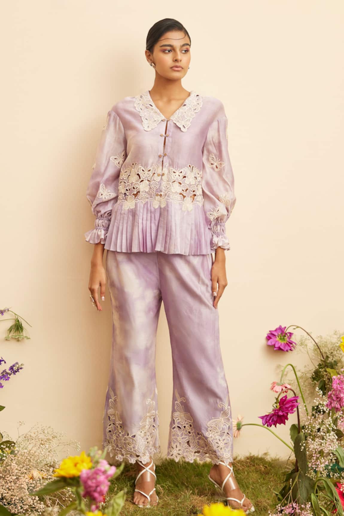 Chandrima Butterfly Cut Work Shirt 