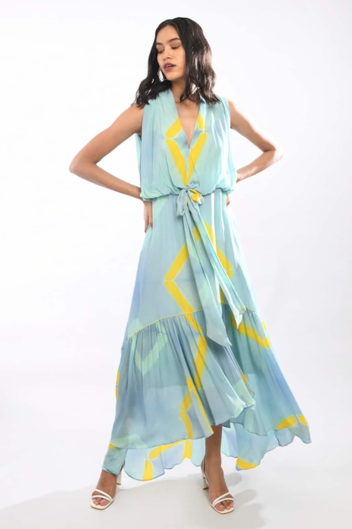 Itara Tie Dye Asymmetric Dress