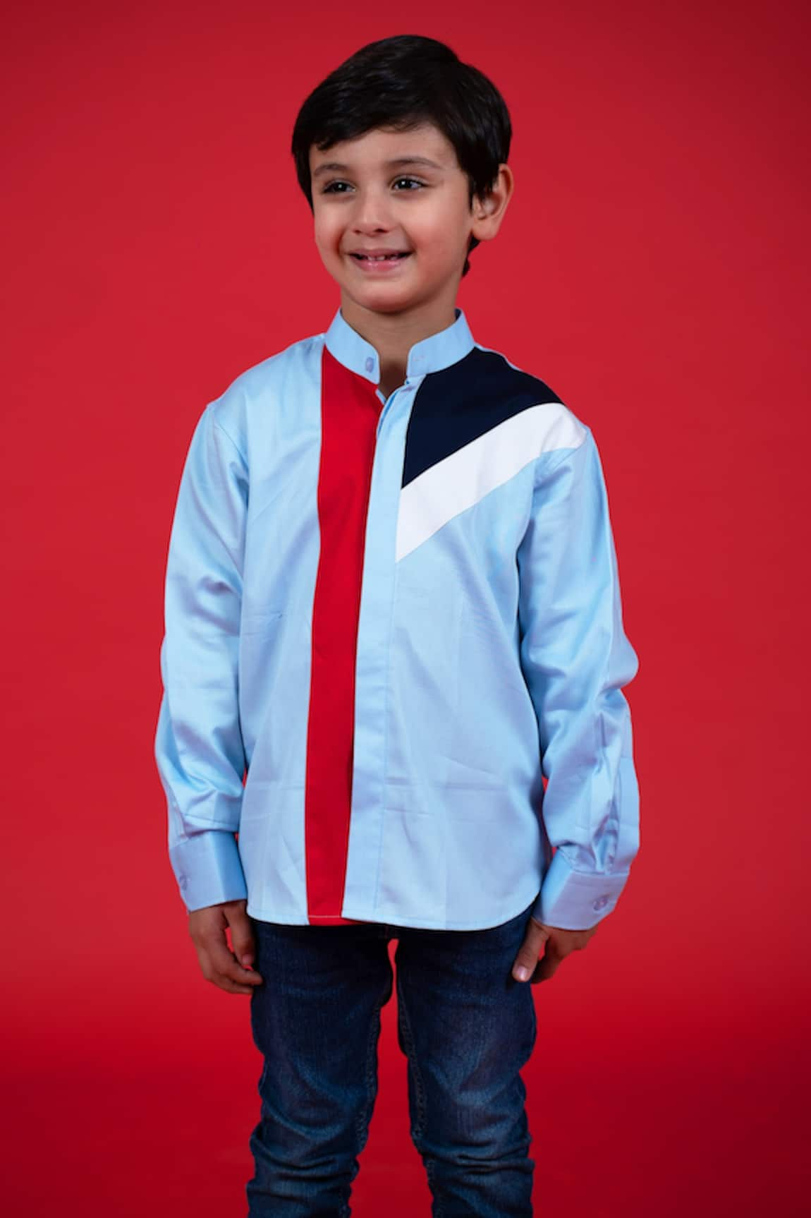 Buy Boys Full Sleeves Denim Shirt - Blue Online at Best Price