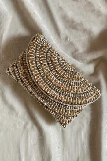 Kreivo By Vamanshi Damania Crystal Stone Embellished Envelope Bag