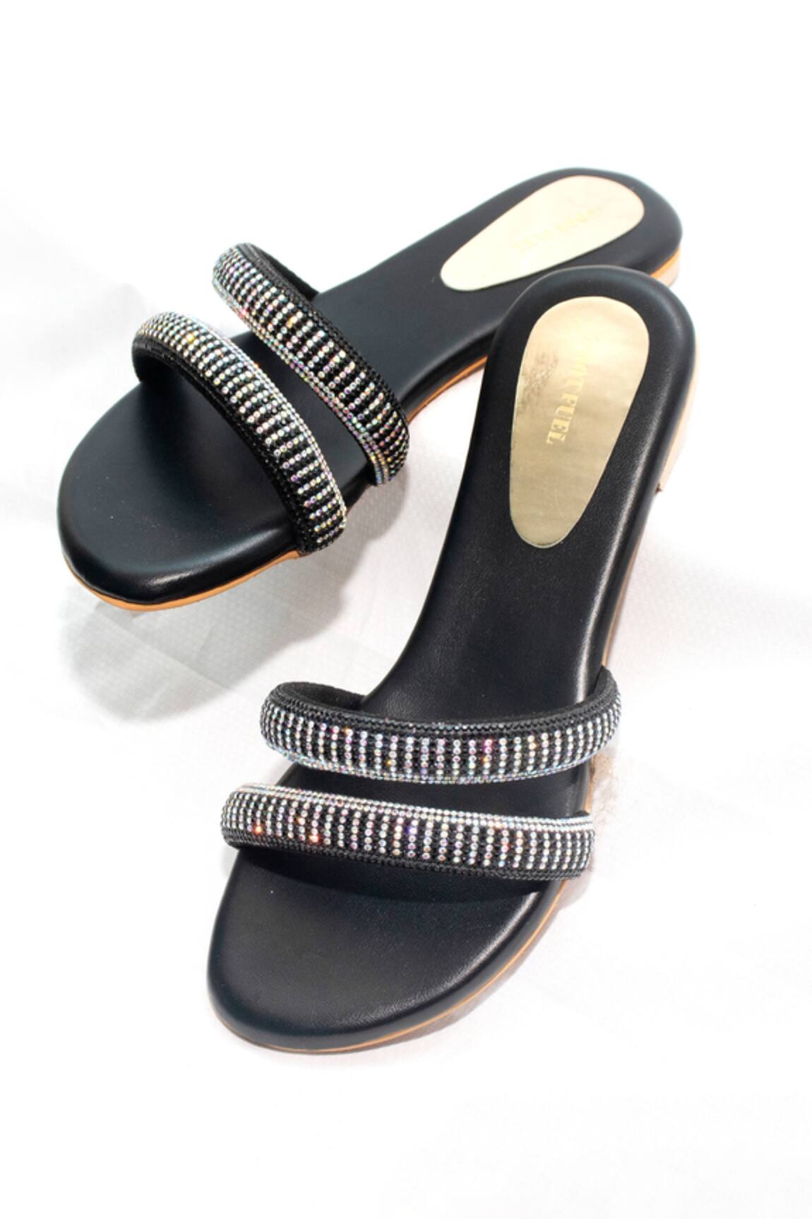 Foot Fuel Lucas Rhinestone Studded Flats