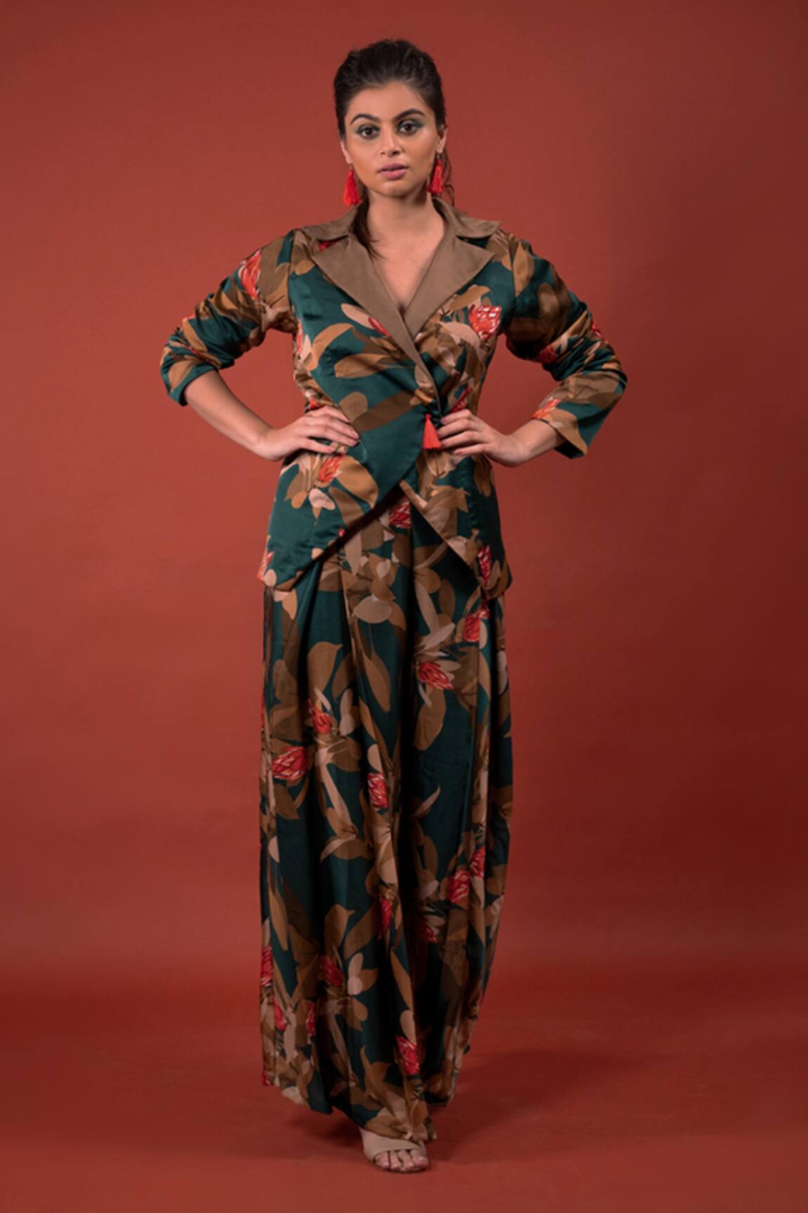 Rimi Nayak Pine Flower Print Blazer