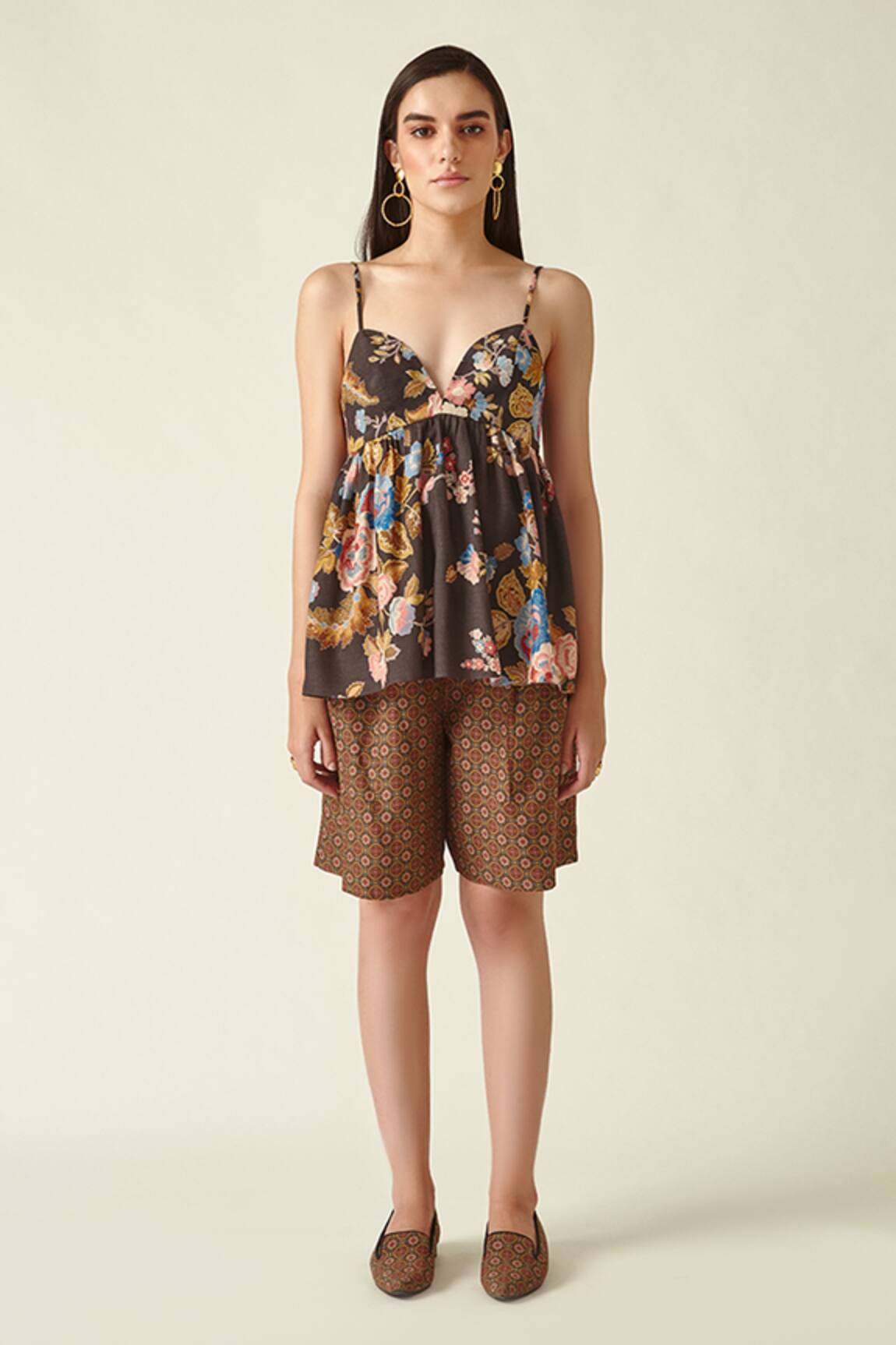 Payal Pratap Semeru Printed Peplum Top