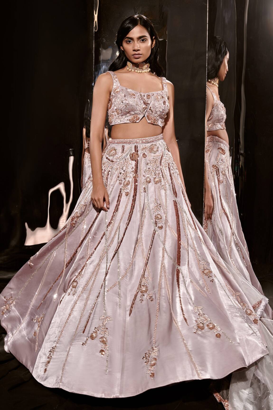 Masumi Mewawalla Floral Embroidered Bridal Lehenga Set