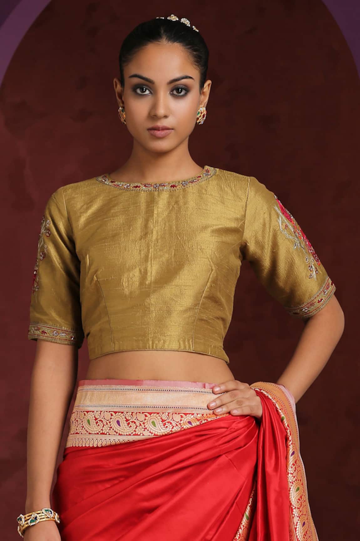Weaver Story Bird Hand Embroidered Blouse 