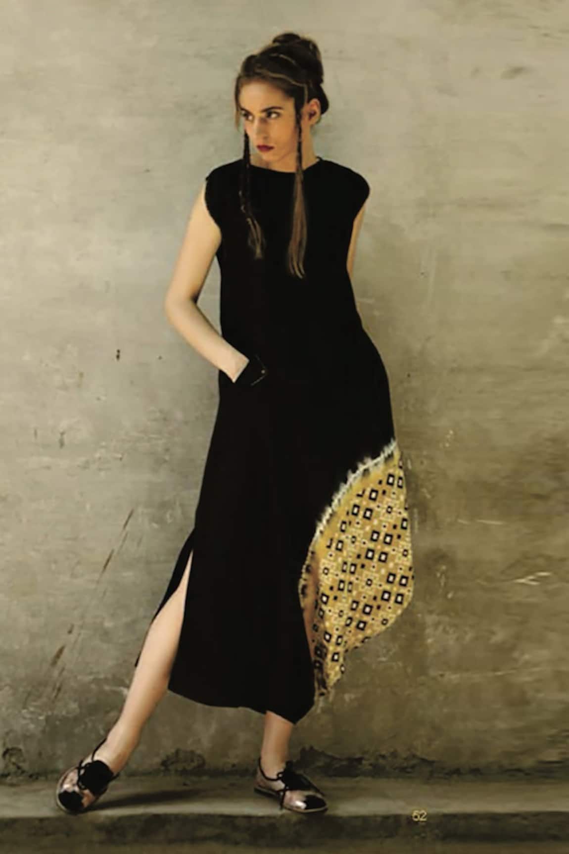 I am Design Ikat Print Cowl Dress