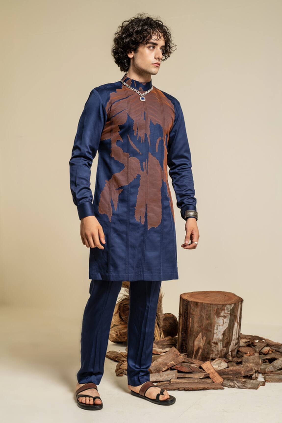 Abkasa Splatter Pattern Kurta & Pyjama Set