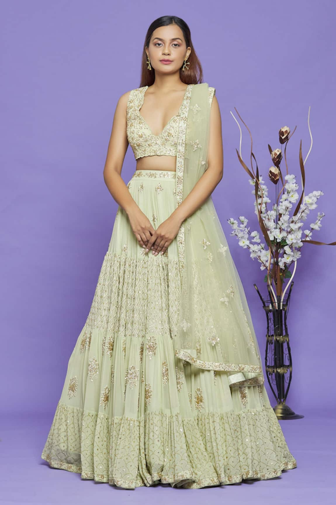 Neha Mehta Couture Embroidered Lehenga Set