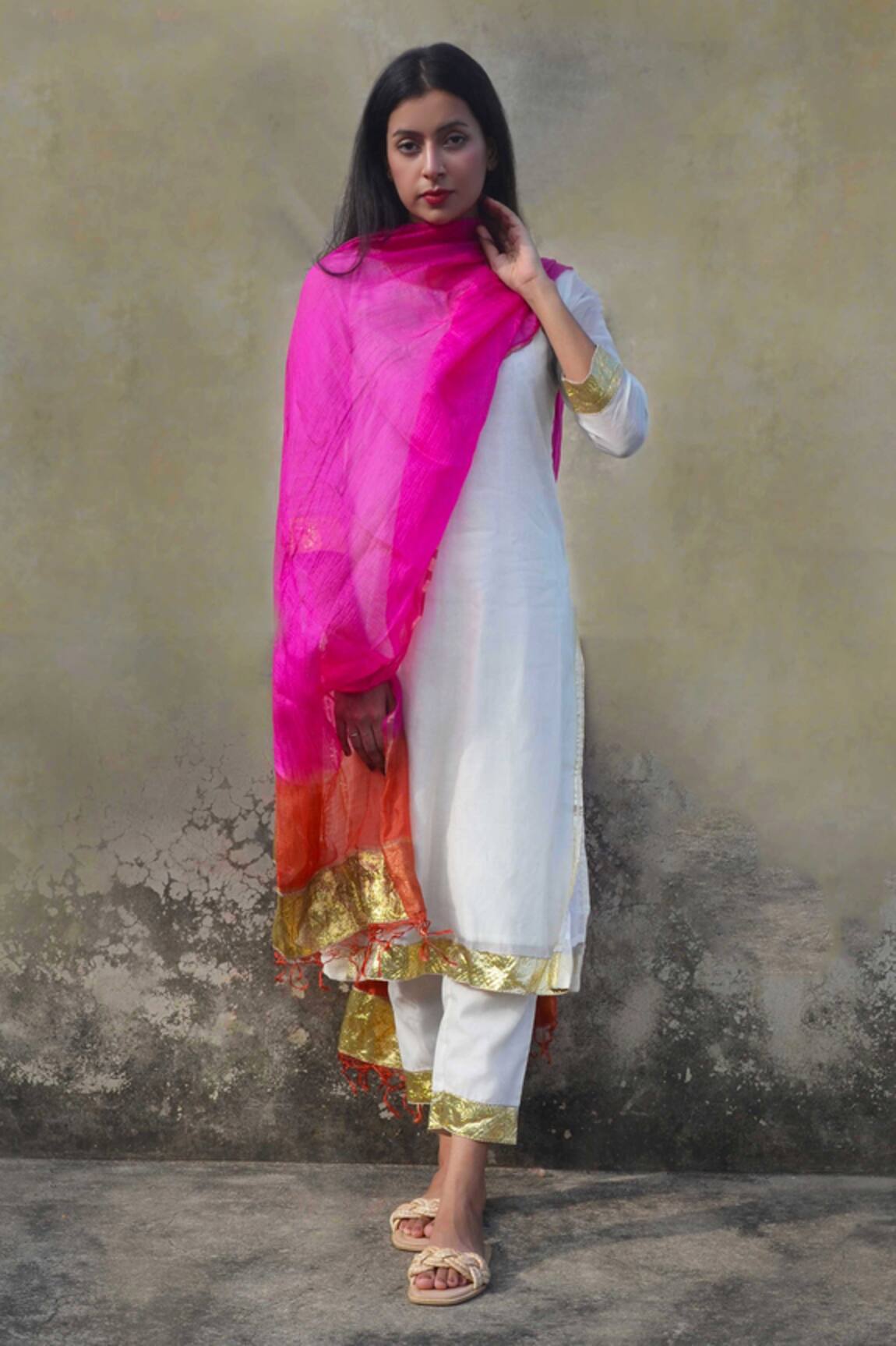Studio Malang Silk Gota Work Dupatta