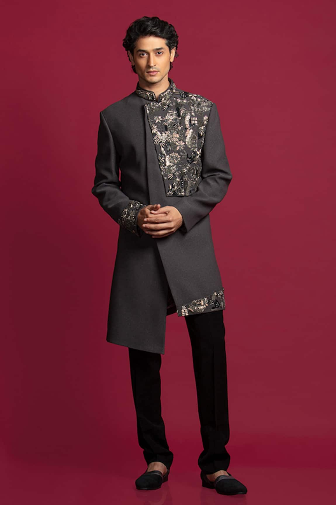 Jayesh Shah Embroidered Sherwani & Pant Set