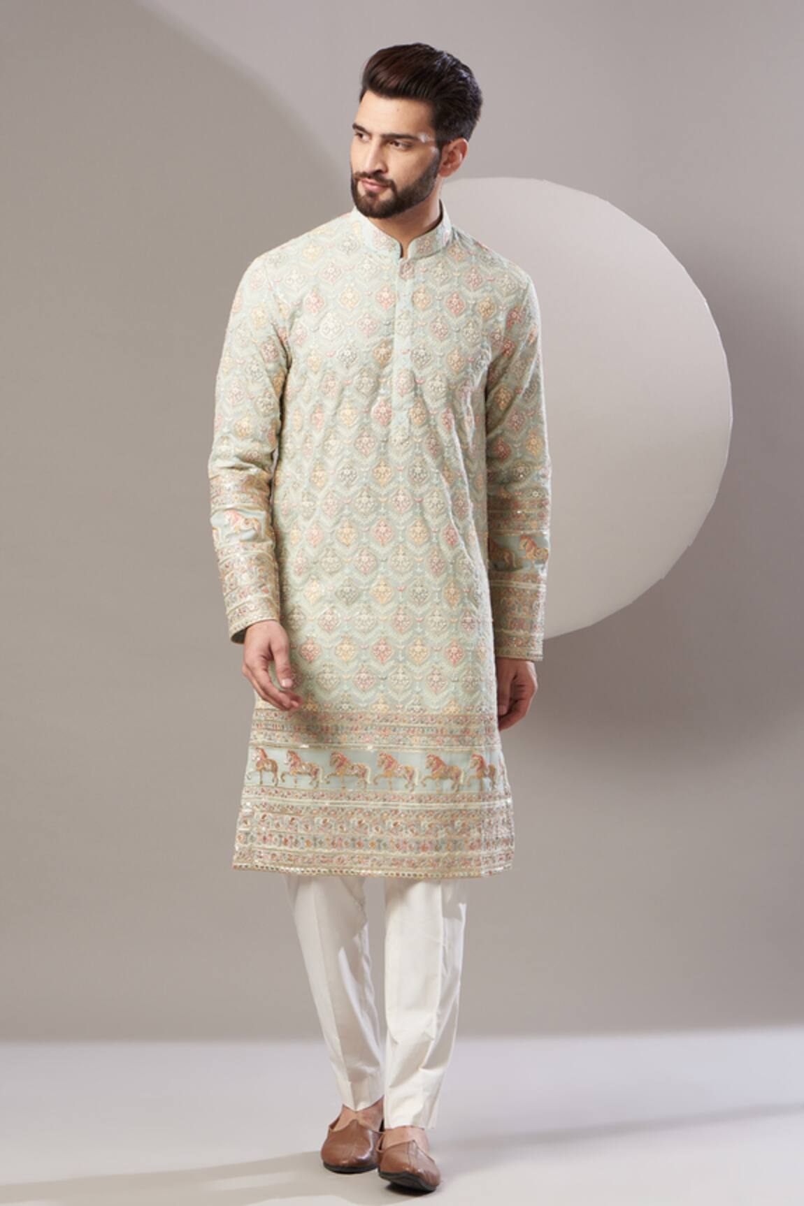Kasbah Floral & Animal Embroidered Kurta Set