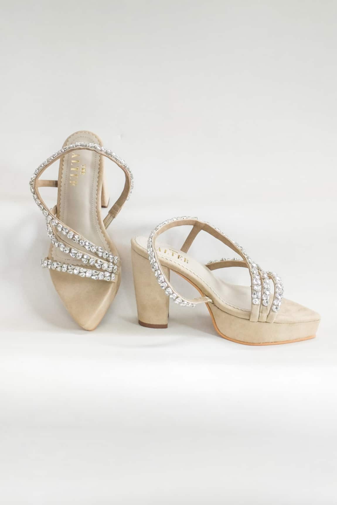 The Alter Kiara Rhinestones Embellished Heels 