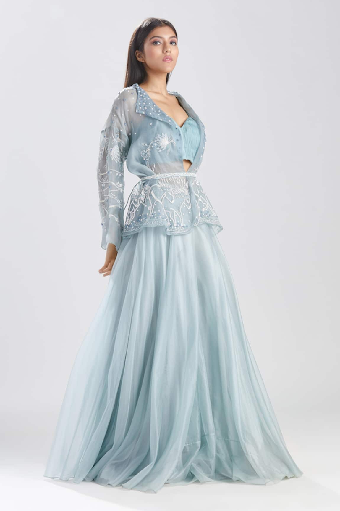 Megha Bansal Ashva Kimono Jacket & Palazzo Set 