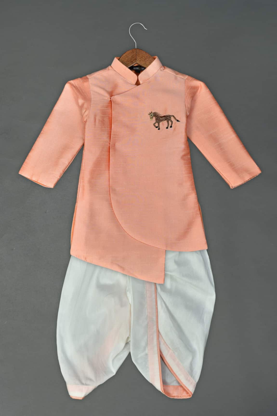 Maaikid Horse Motif Embroidered Sherwani Set