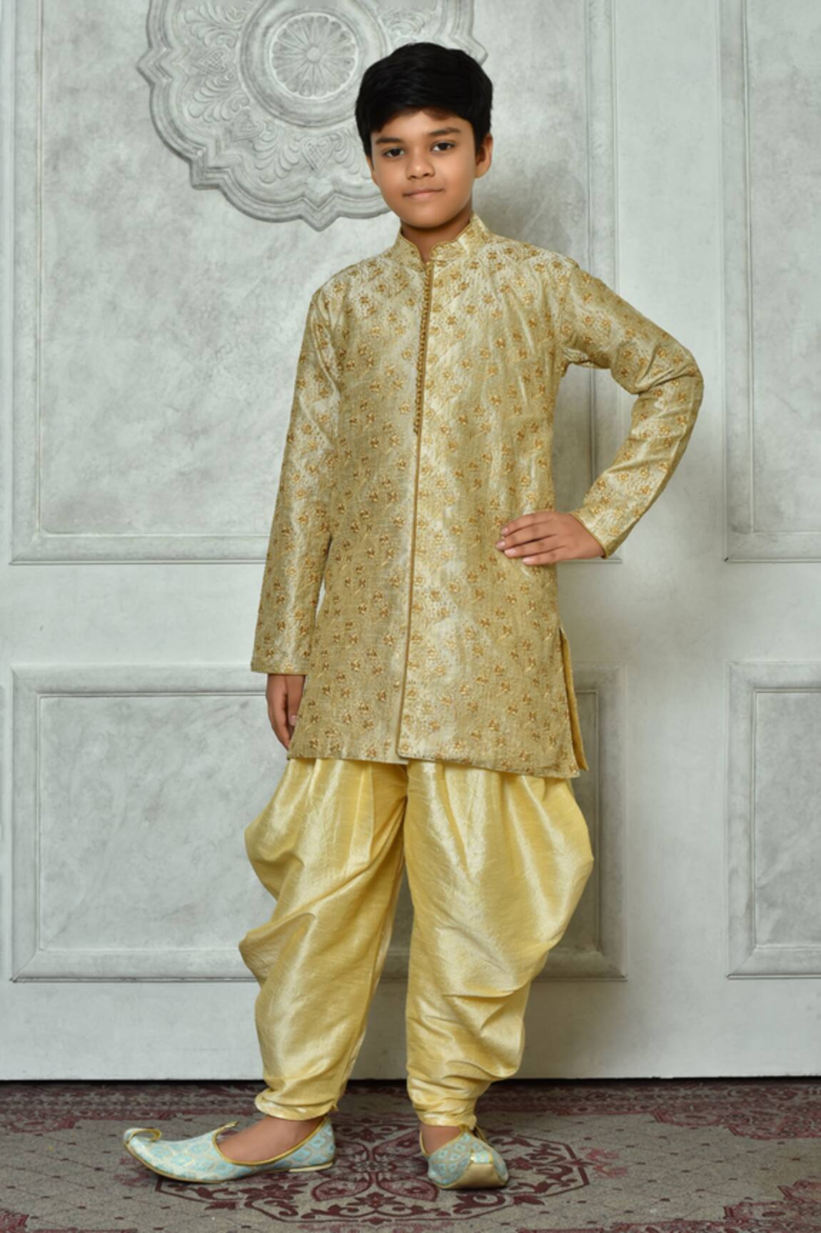 Petite Pomme Thread Embroidered Kurta & Patiala Pant Set