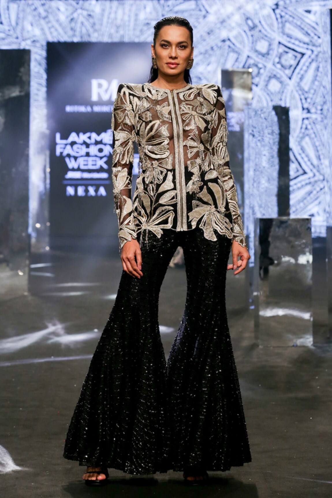 Ritika Mirchandani Nusa Abstract Floral Embroidered Kurta & Sharara Set