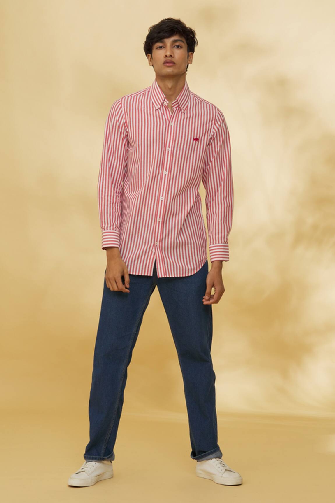The Men's Kompany Striped Print Cotton Shirt