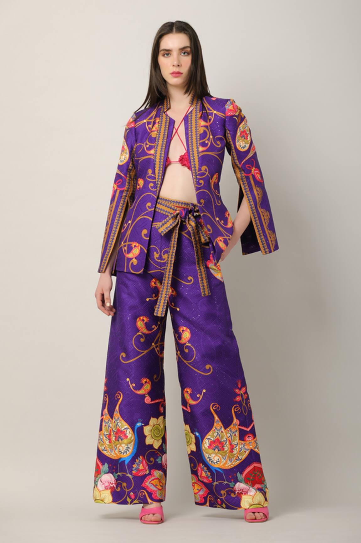 Limerick By Abirr N' Nanki Fern Printed Jacket