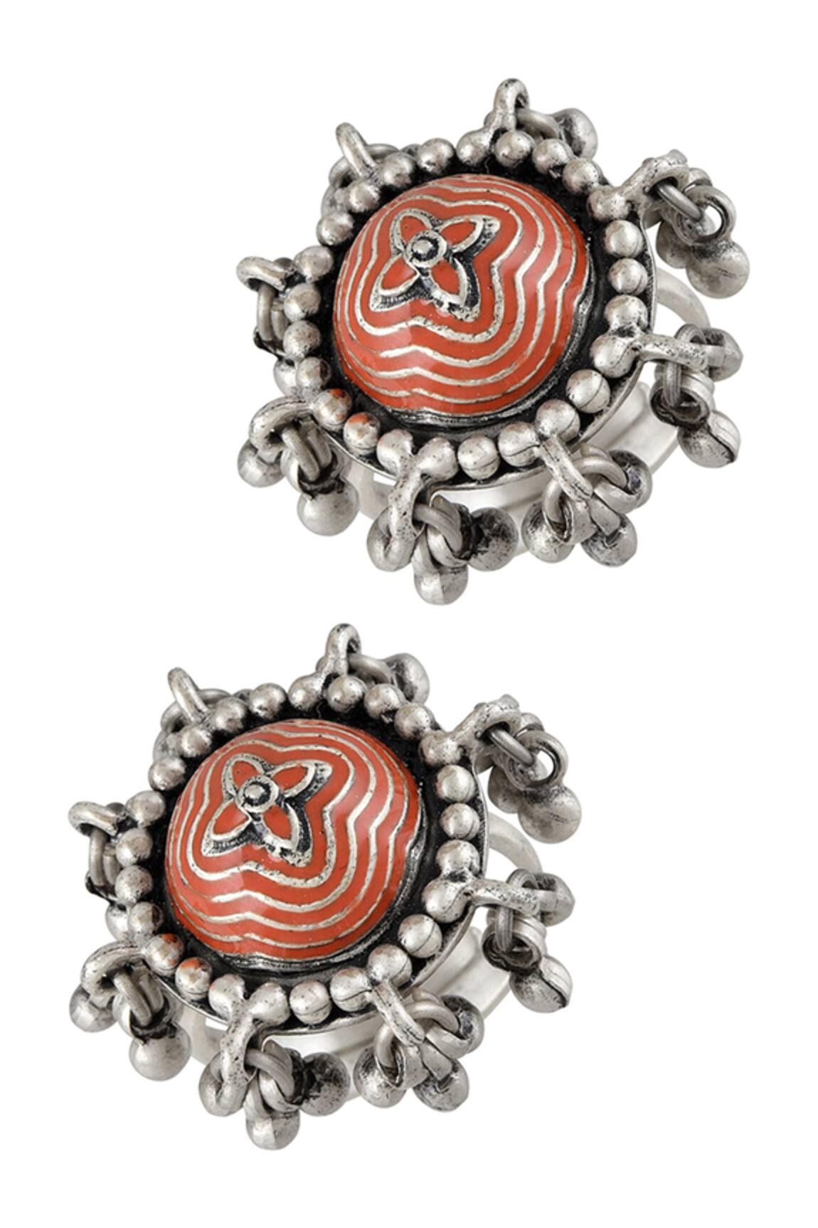 Tribe Amrapali Ghungroo Drop Toe Ring - Single Pc 