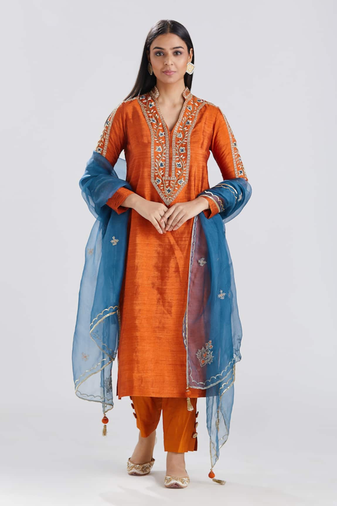 Megha Bansal Gerua Rabiya Kurta Set 