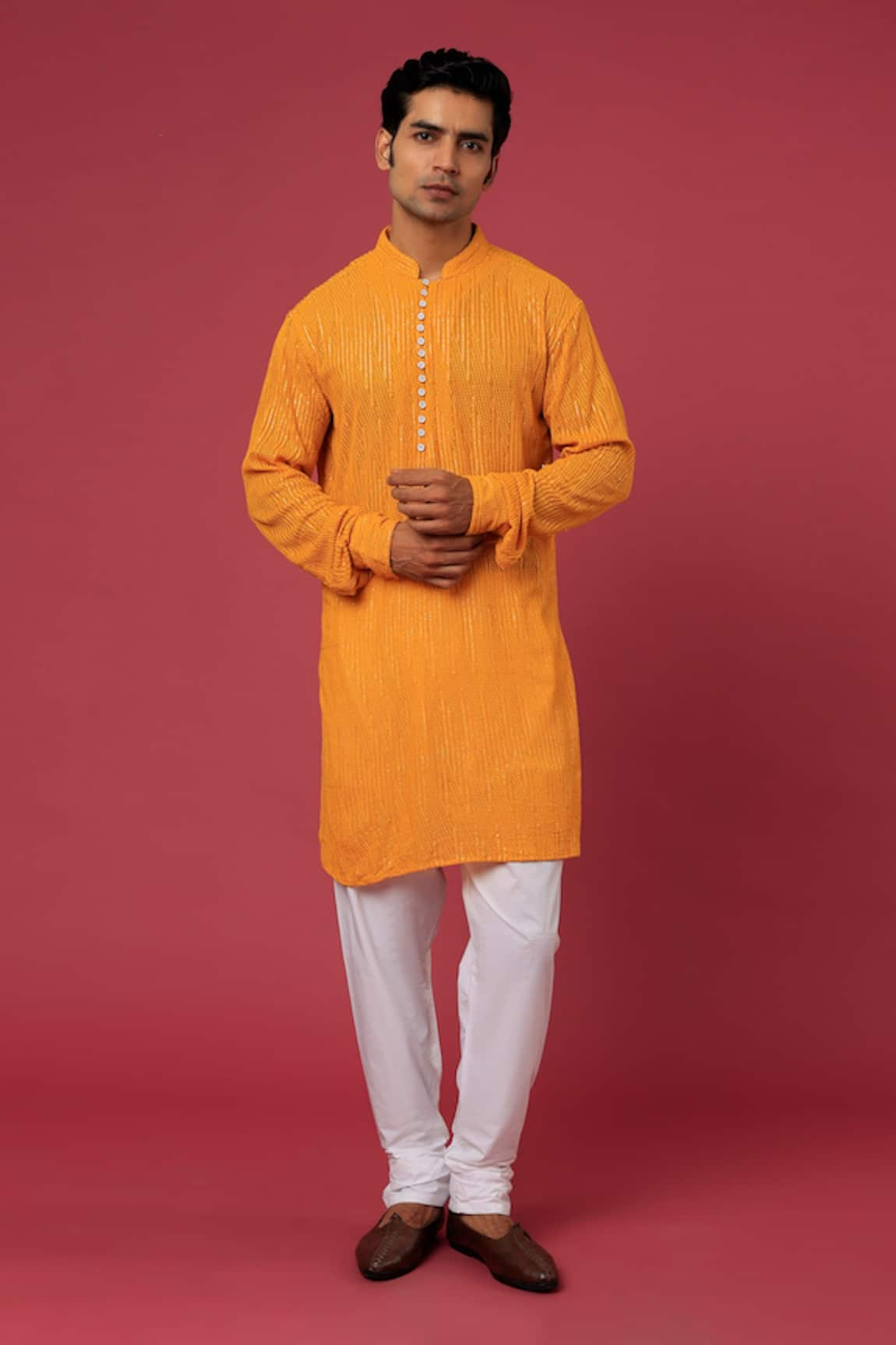 Spring Break Sequin Embroidered Kurta Set