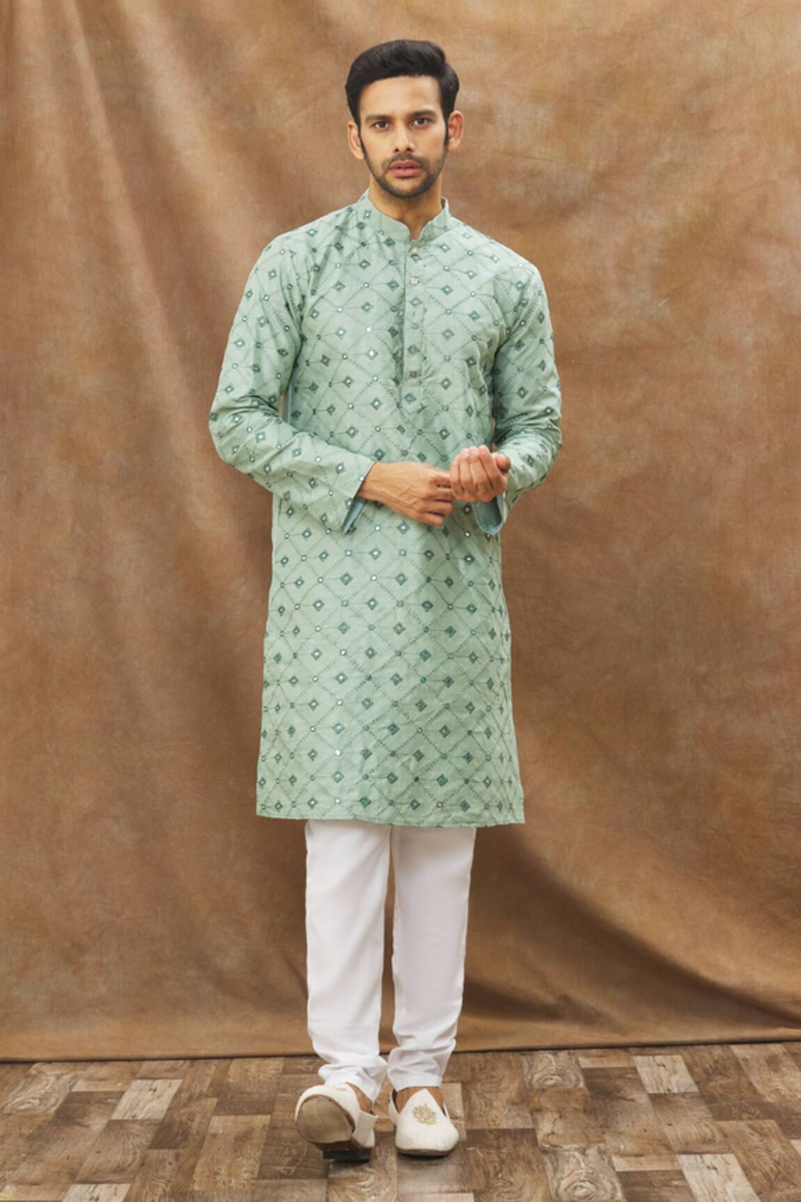 Arihant Rai Sinha Mirror Embroidered Straight Kurta Set