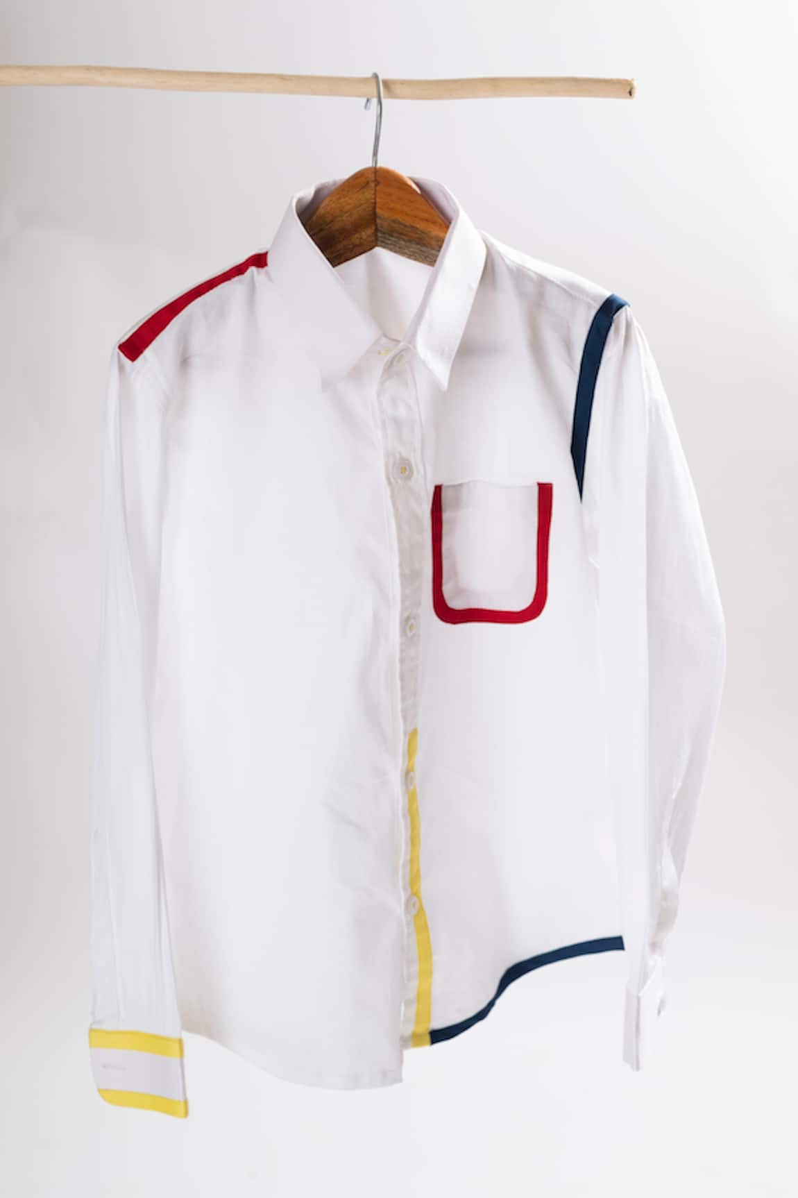 Lil Angels Button Down Contrast Cuff Shirt