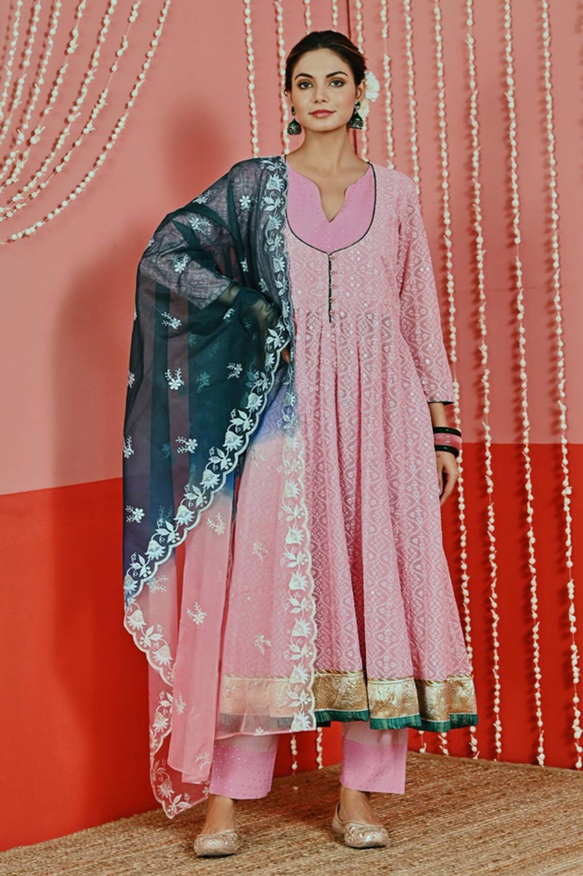 Myaara Sequin Embroidered Anarkali Set