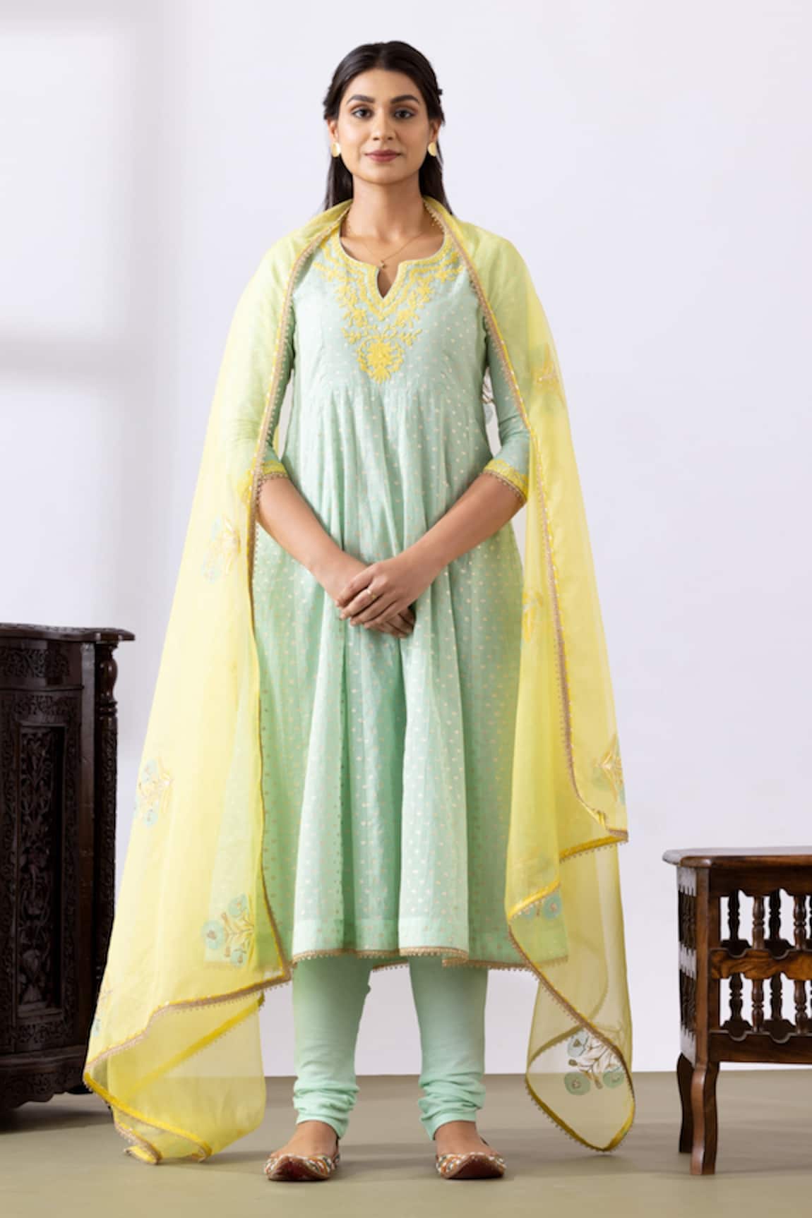Abbaran Embroidered Anarkali Set