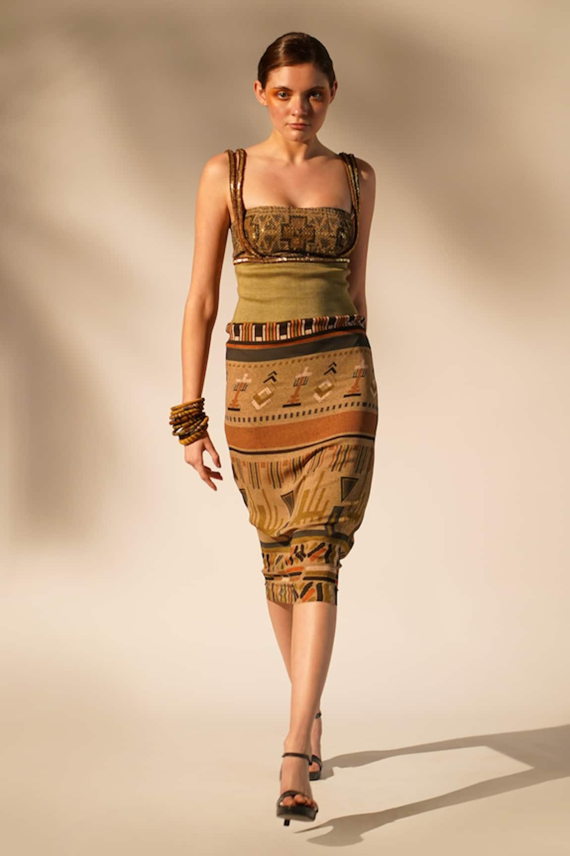 Nikita Mhaisalkar Aztec Print Rib Dress 