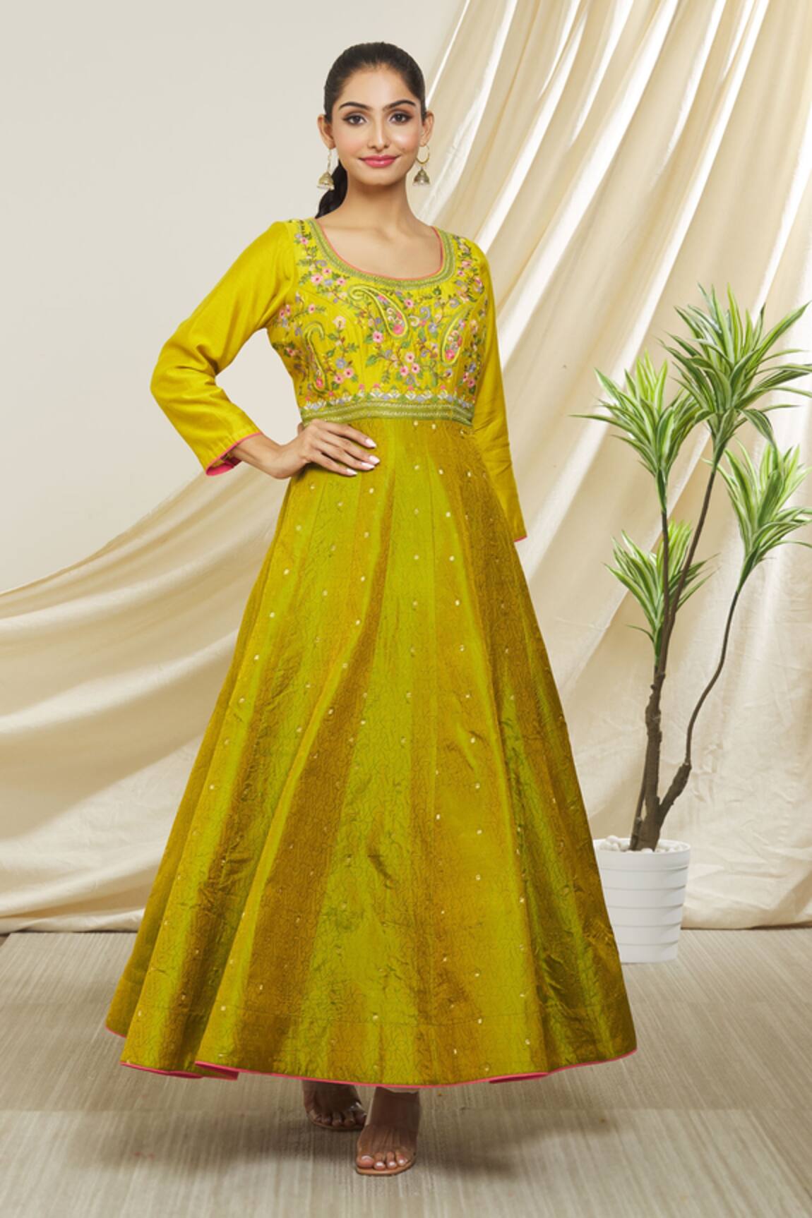 Peenacolada Block Print Anarkali