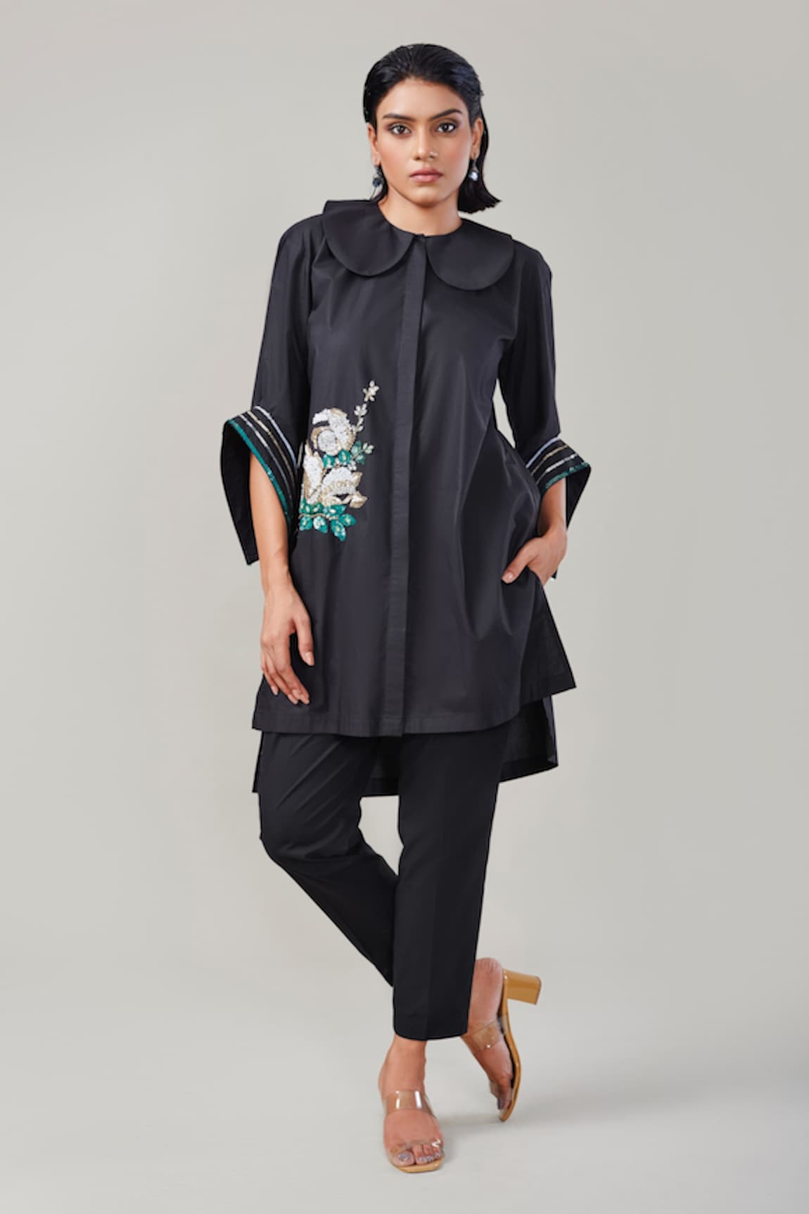 Ek Dhaaga Peter Pan Collar Long Shirt