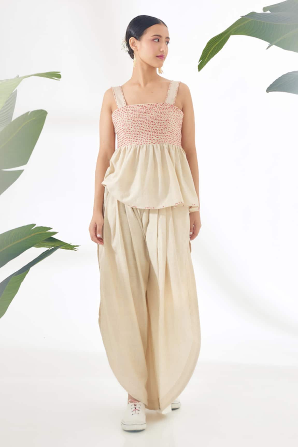 Nikasha Handwoven Cotton Pleated Pant 