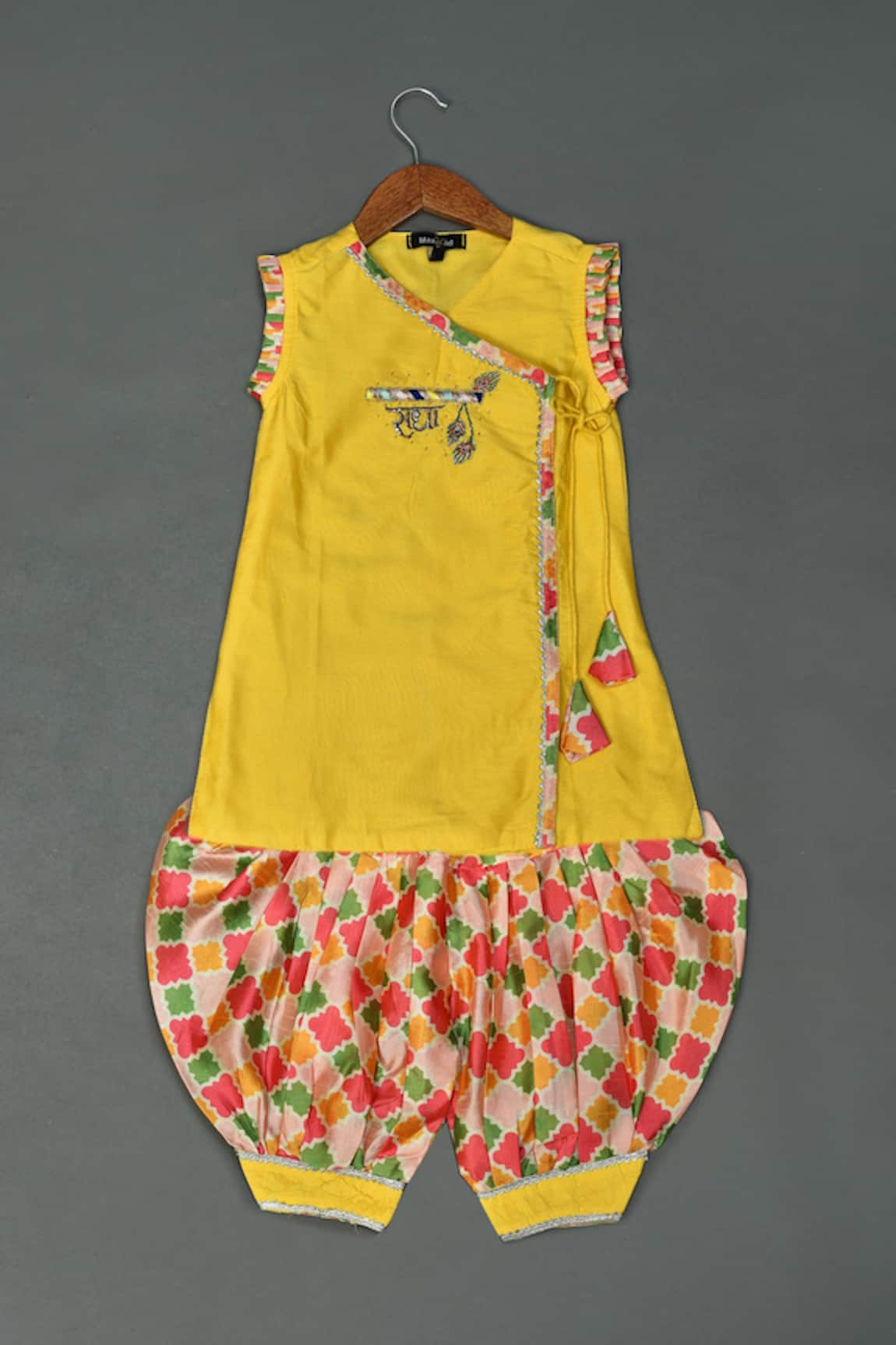 Maaikid Radha Embellished Kurta & Afghani Pant Set