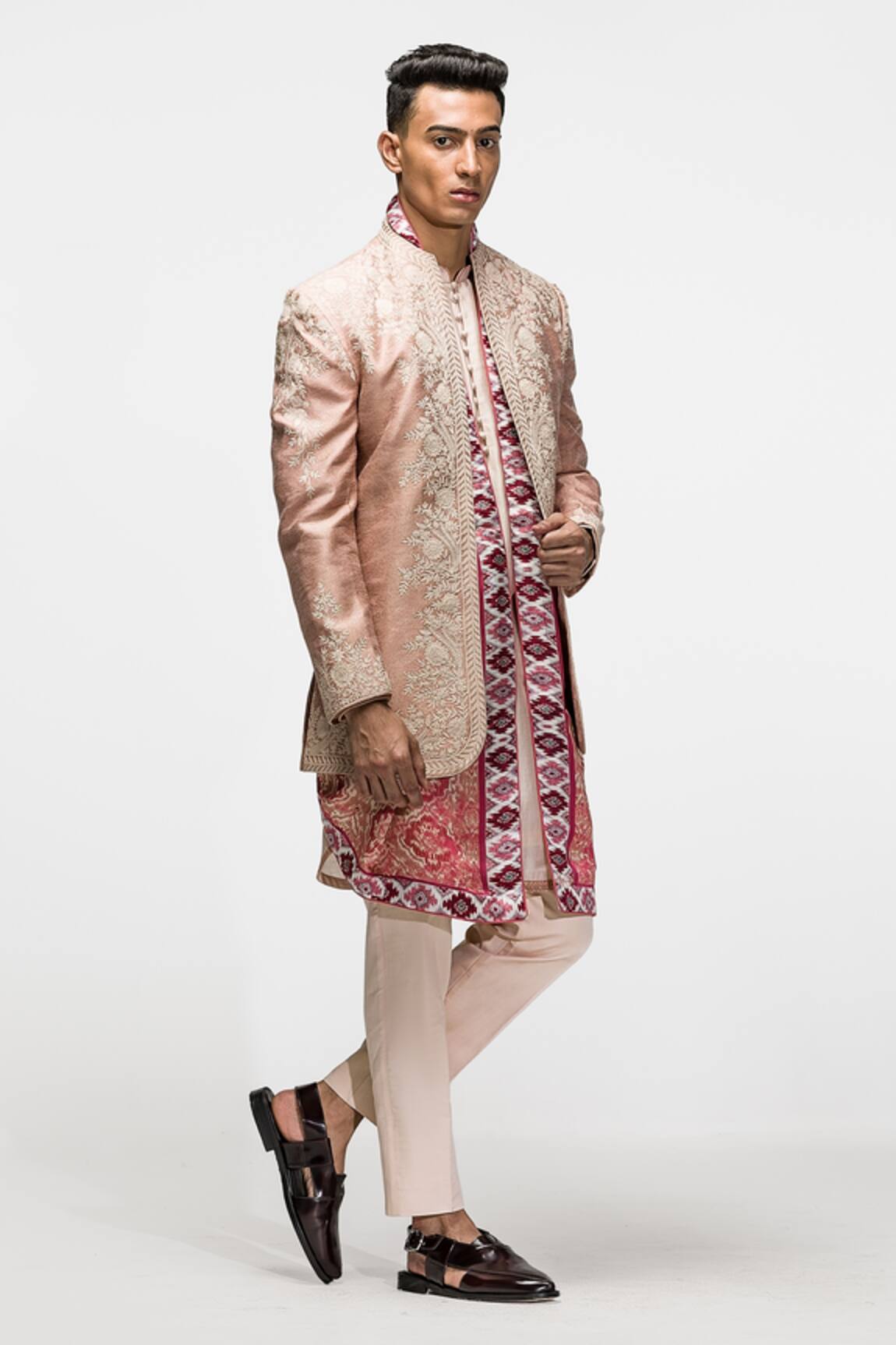 Asuka Floral Embroidered Bandhgala Set