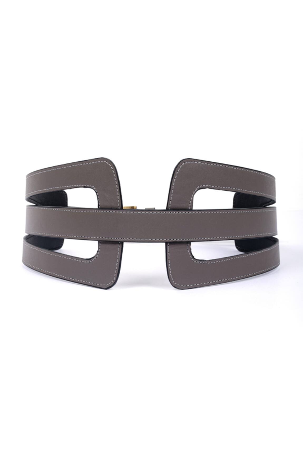 Trov Hex Cutout Leather Belt