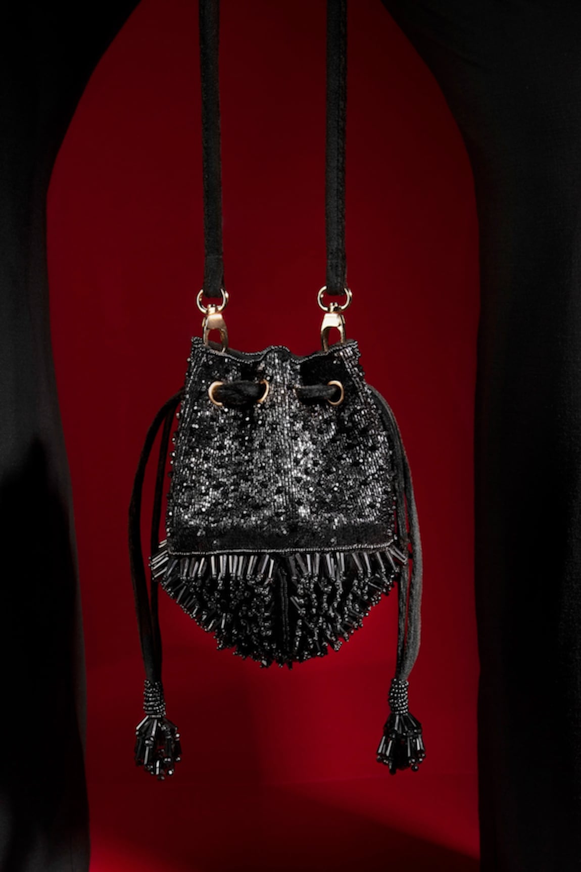 Aomidori Shimai Starship Embellished Bucket Bag