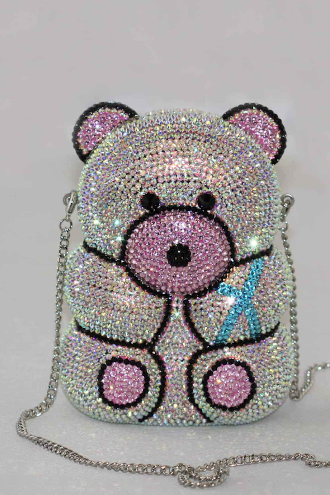 Crystal Craft Swarovski Teddy Shaped Clutch