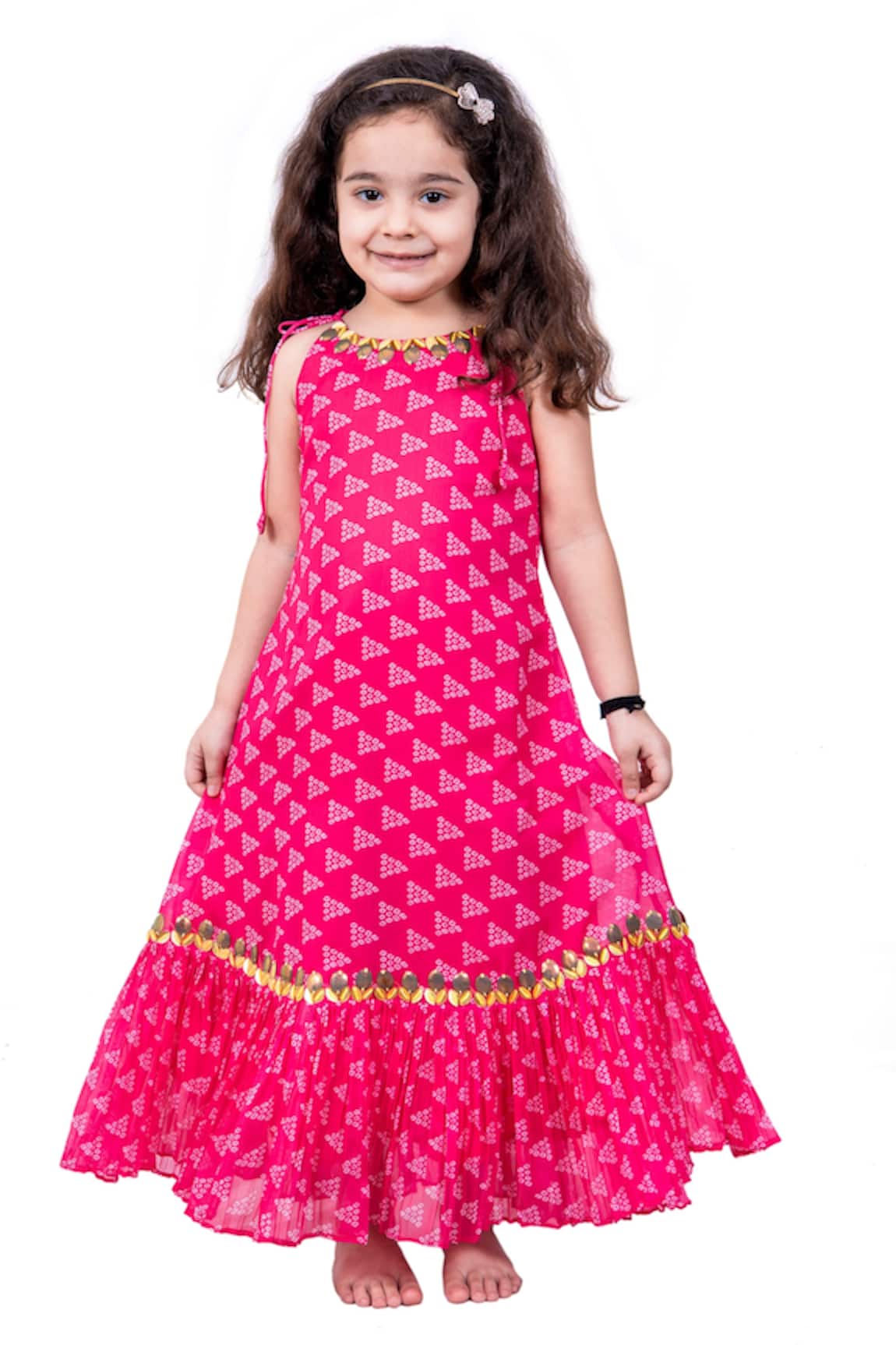 Vivedkids Round Neck Printed Dress 