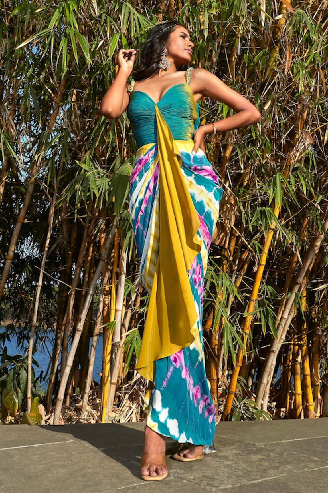 Babita Malkani Hand Dyed Textured Dress