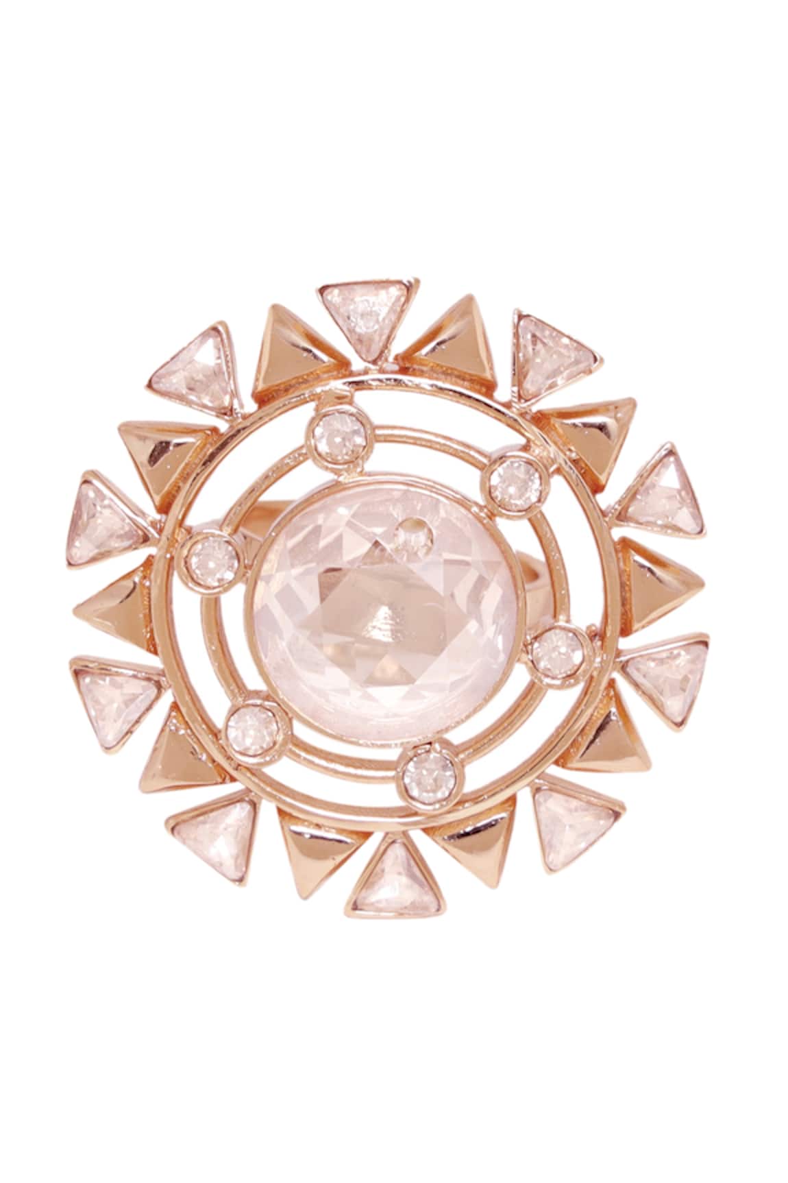 Esme by Aashna Dalmia Geometric Cutwork Embellished Ring 