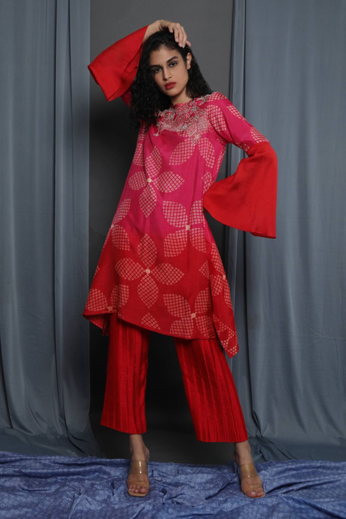 Krishna Mehta Chanderi Shaded Tunic