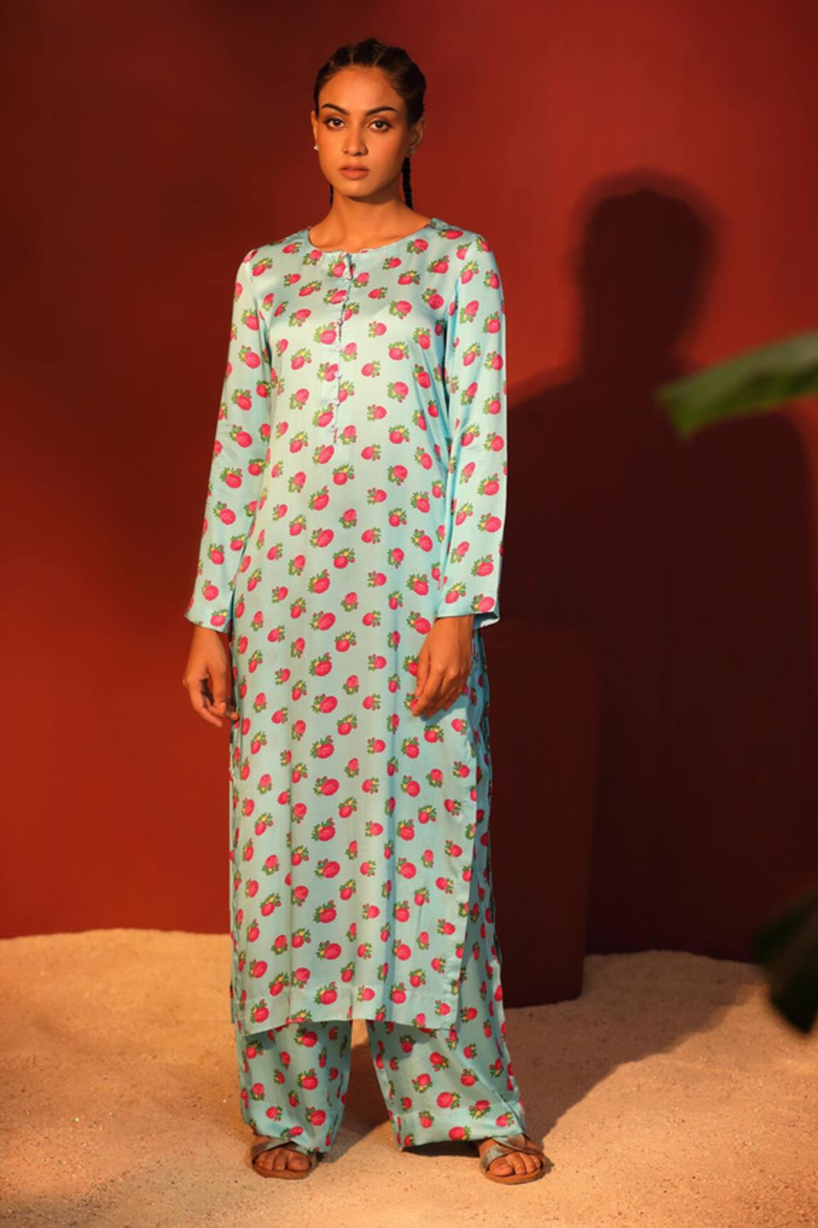 Shetab Kazmi Digital Print Kurta Palazzo Set 