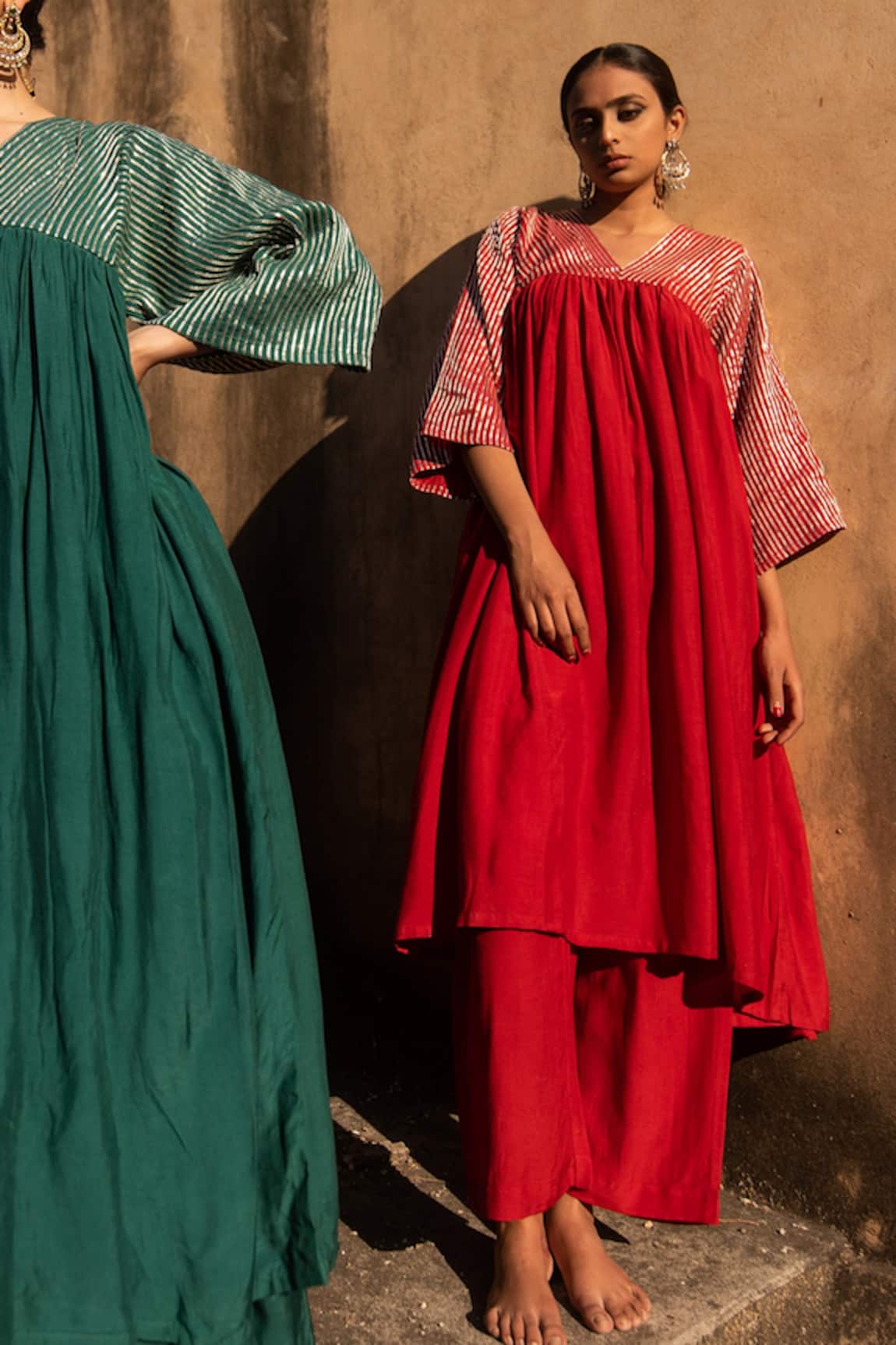 Avaasya Jaipur V Neck Anarkali & Pant Set