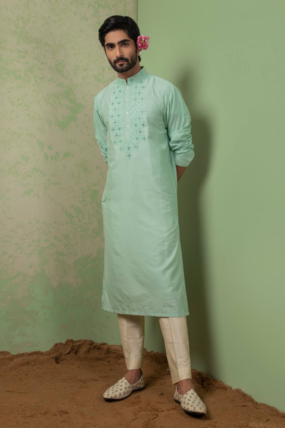 Ankita Shahabadi Abira Mirror Embroidered Kurta