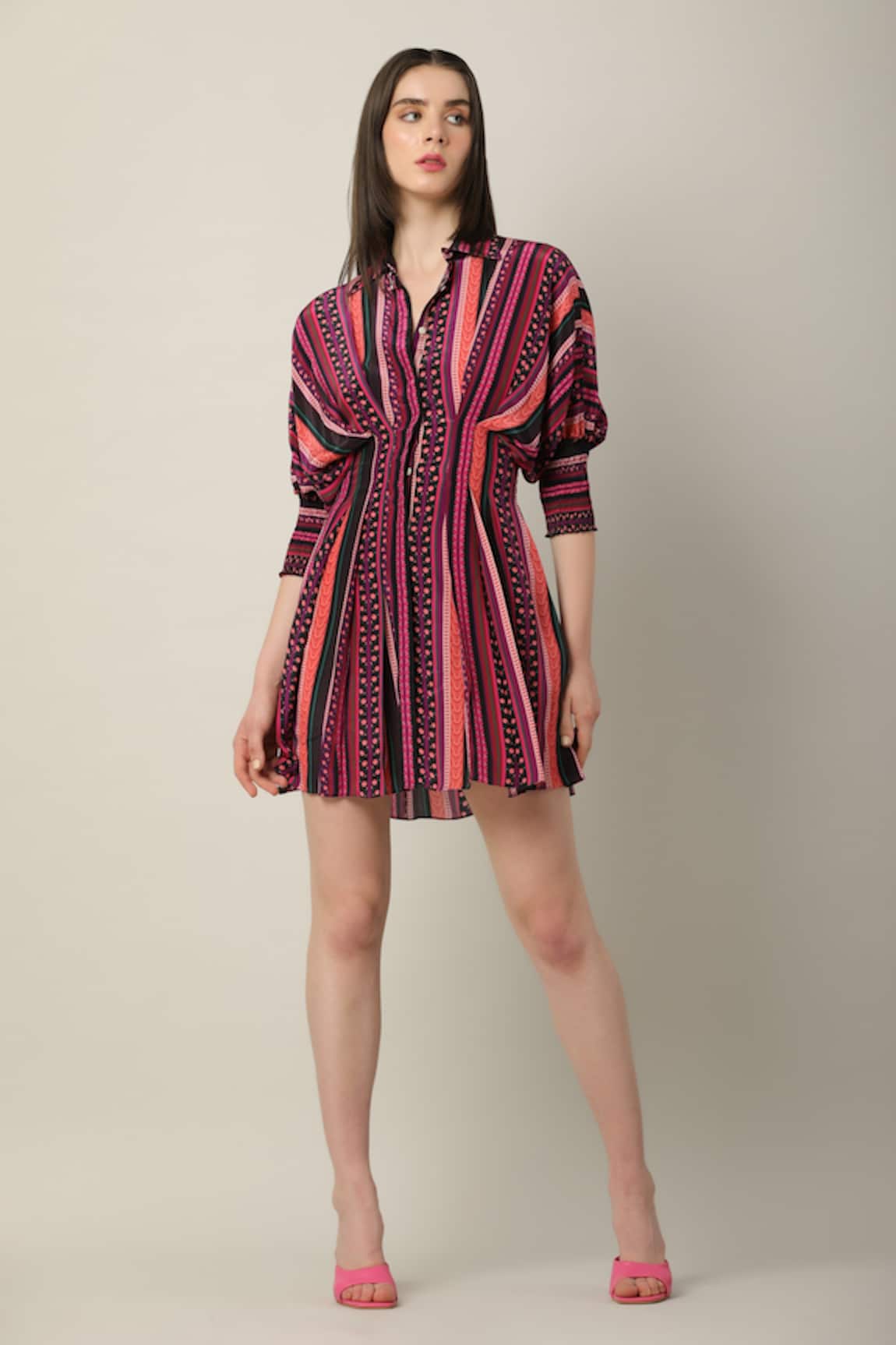 Limerick By Abirr N' Nanki Laurel Stripe Print Dress