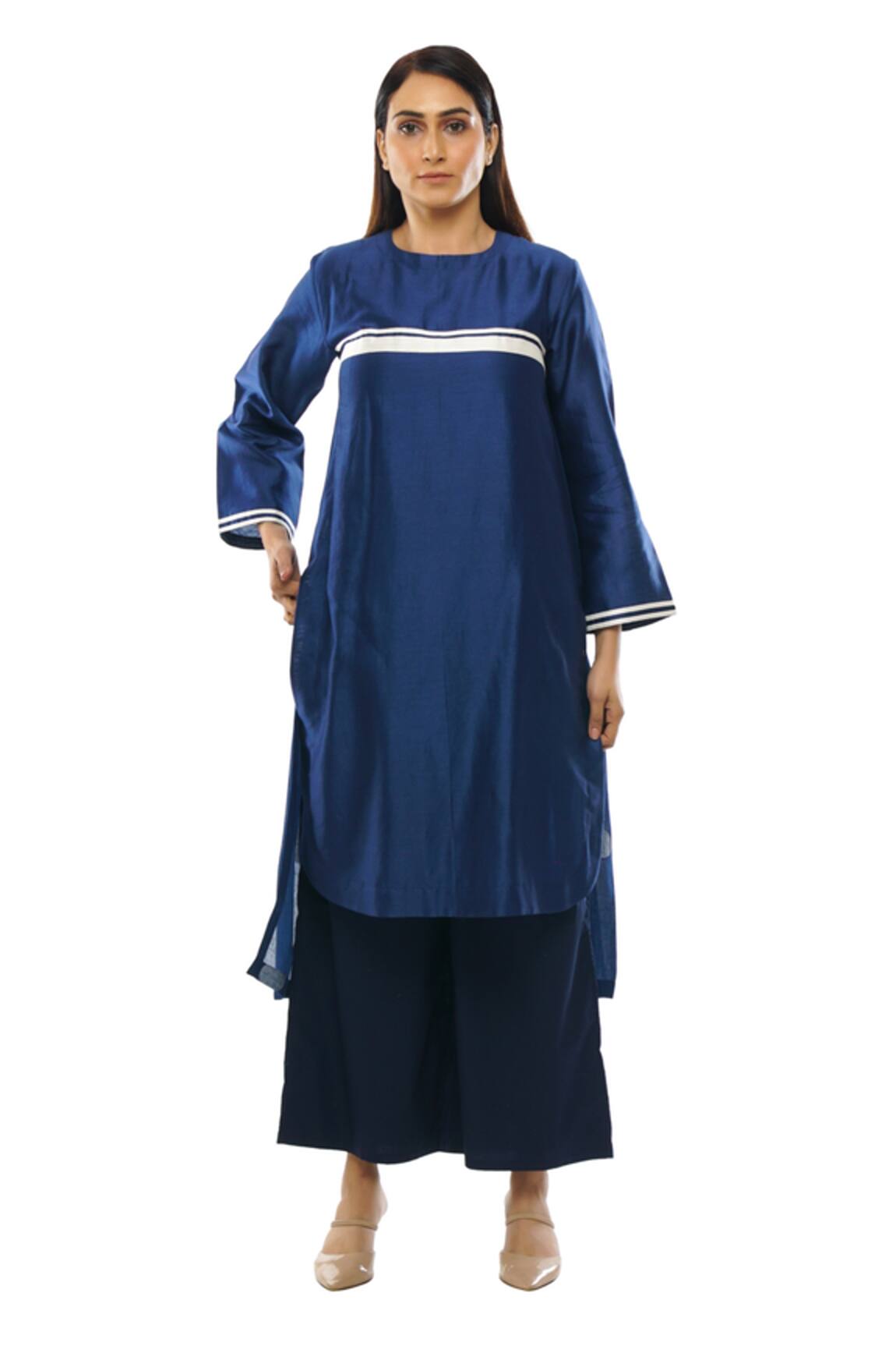 Khat Asymmetric Hem Kurta & Palazzo Set