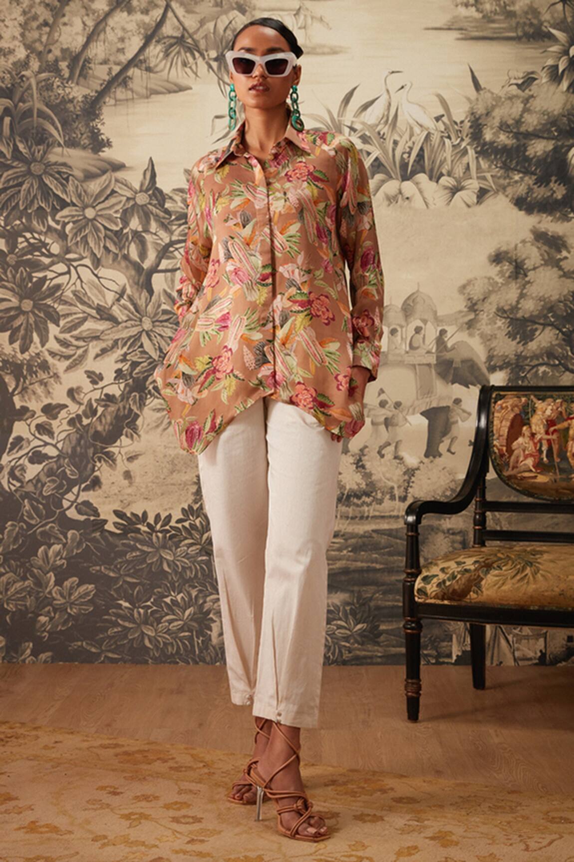Kalista Hazel Botanical Print Tunic & Pant Set