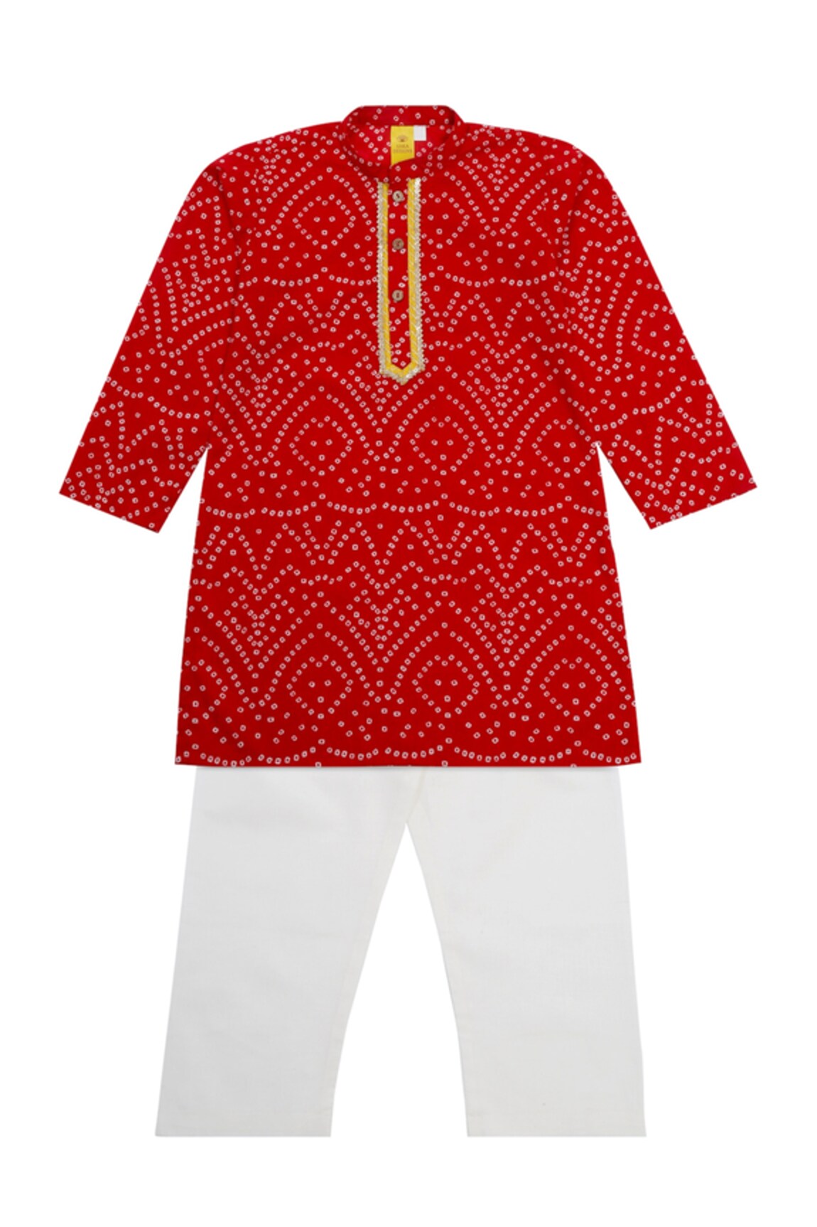 Saka Designs Vivid Bandhej Pattern Kurta With Pyjama