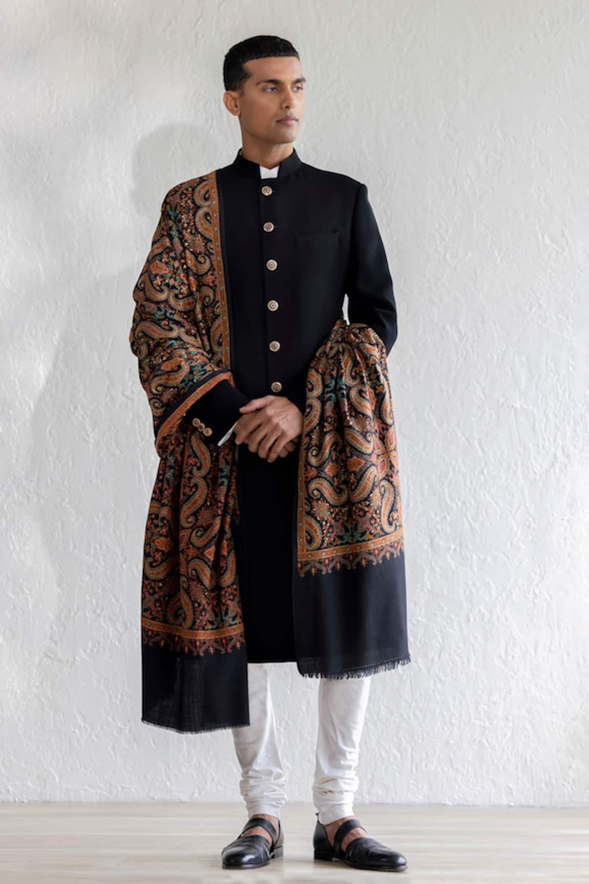 Qbik Hifazat Button Placket Sherwani Set